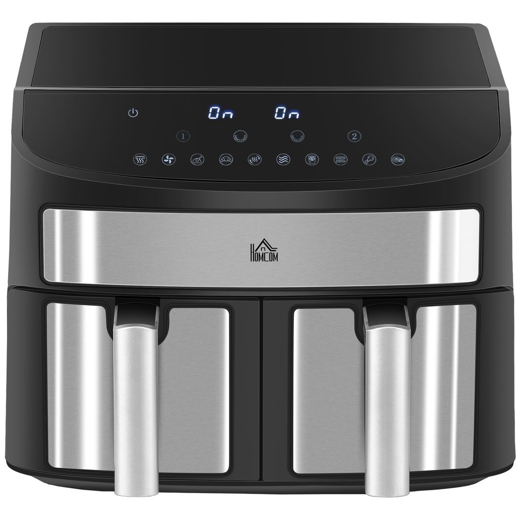 SvvalkaOil Free Dual Air Fryer 10-in-1 8L w/ Sync Cook & Sync Finish Timer 2400W