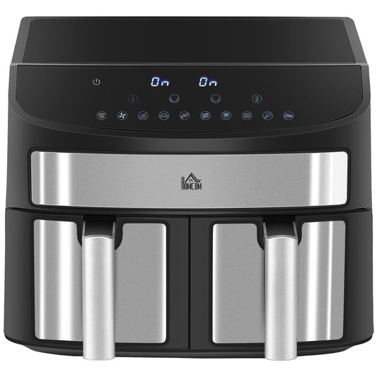 SvvalkaOil Free Dual Air Fryer 10-in-1 8L w/ Sync Cook & Sync Finish Timer 2400W