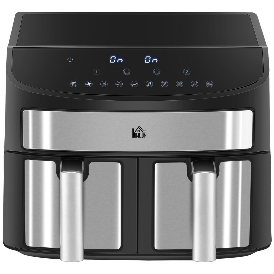 SvvalkaOil Free Dual Air Fryer 10-in-1 8L w/ Sync Cook & Sync Finish Timer 2400W