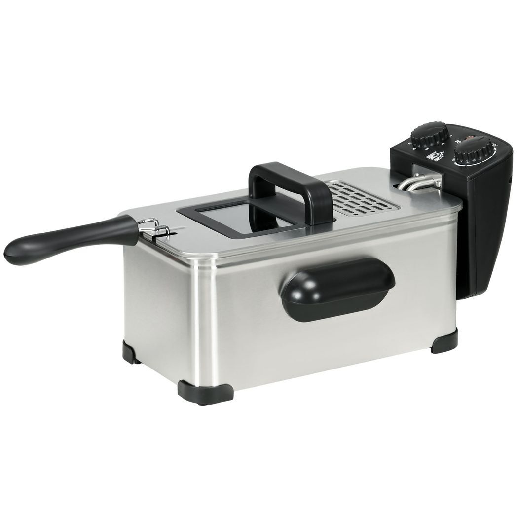 Svvalka3 Litre Deep Fat Fryer with Adjustable Temperature, 60min Timer, 2000W