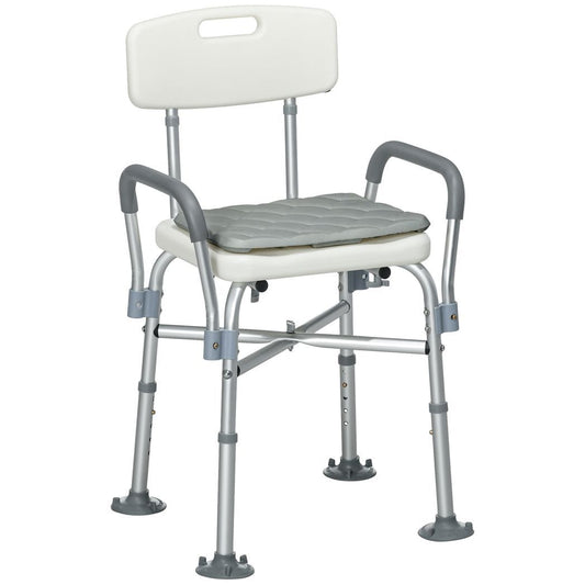 SvvalkaAluminium Shower Chair Adjustable Bath Stool for Senior Disabled Pregnant