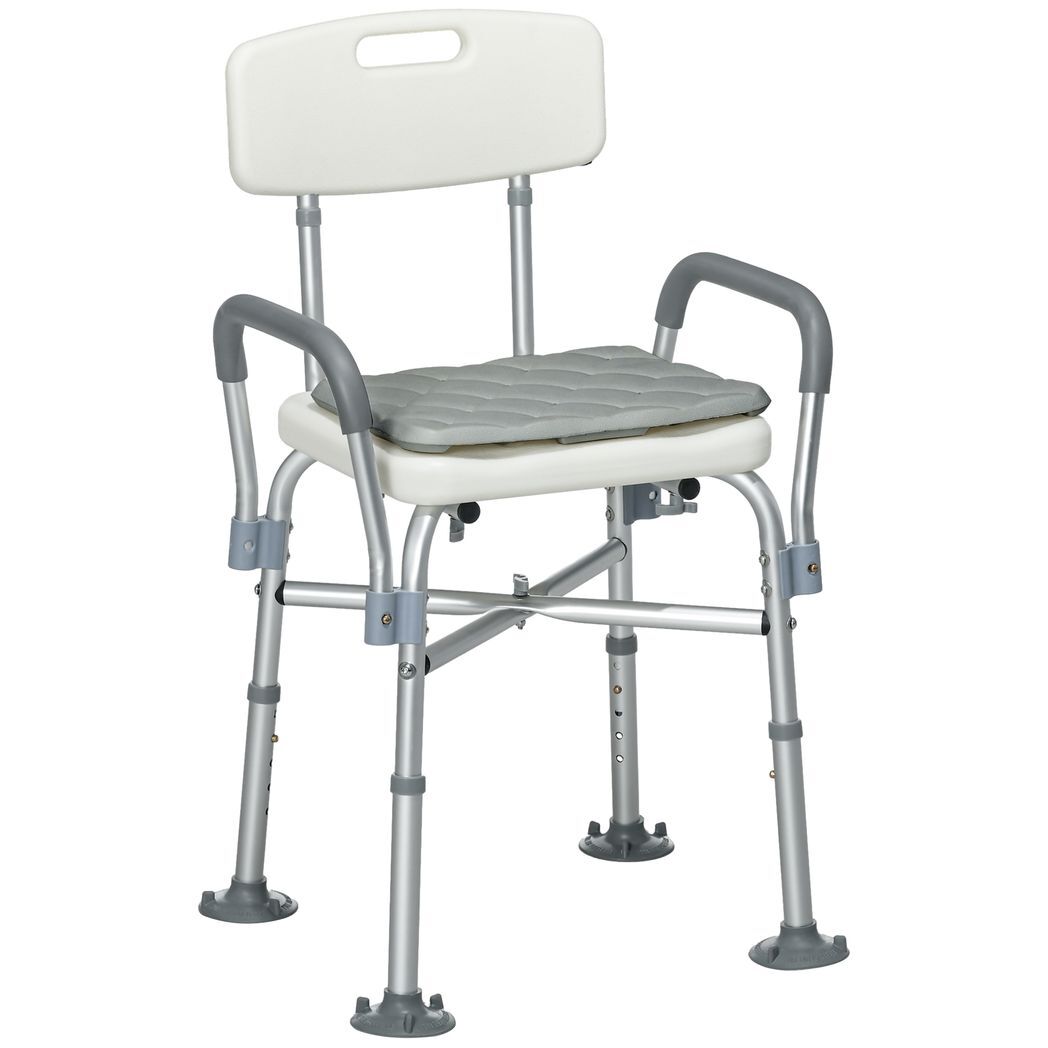 SvvalkaAluminium Shower Chair Adjustable Bath Stool for Senior Disabled Pregnant