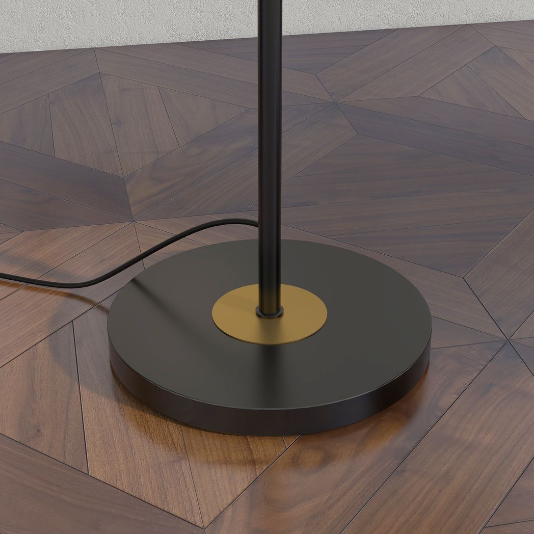 HOMCOM Modern Floor Lamp with Glass Global Shade, 3 Light, for Living Room