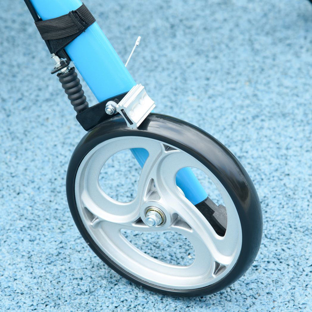 4 Wheel Rollator with Seat Adjustable Mobility Walker with Bag Dual Brakes