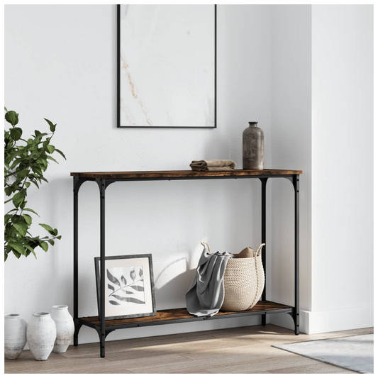 Console Table Smoked Oak 101x30.5x75 cm Engineered Wood