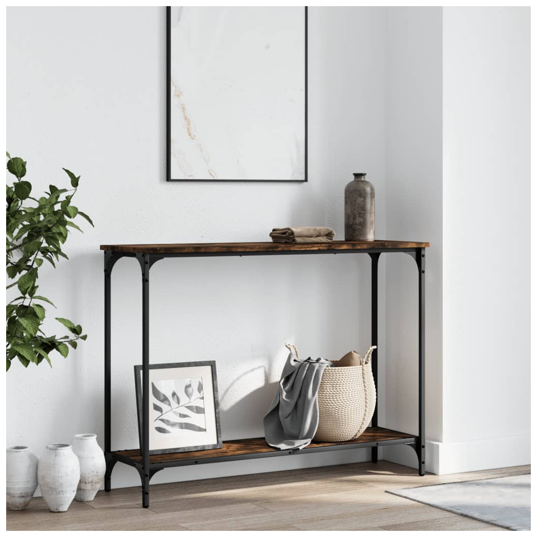 Console Table Smoked Oak 101x30.5x75 cm Engineered Wood
