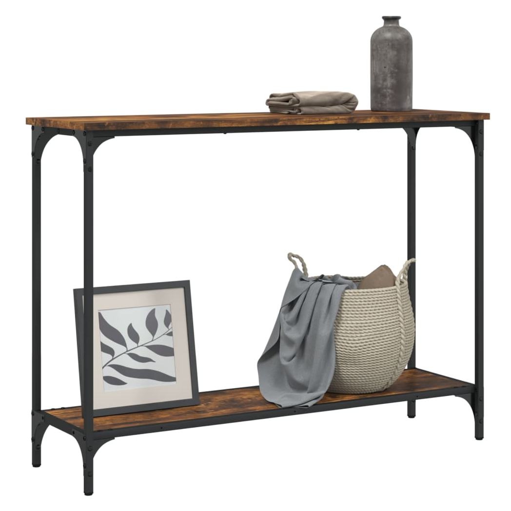 Console Table Smoked Oak 101x30.5x75 cm Engineered Wood