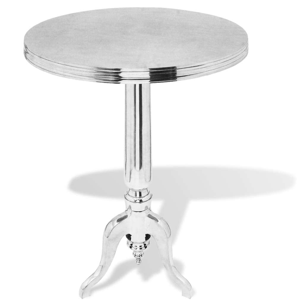 Side Table Round Aluminium Silver