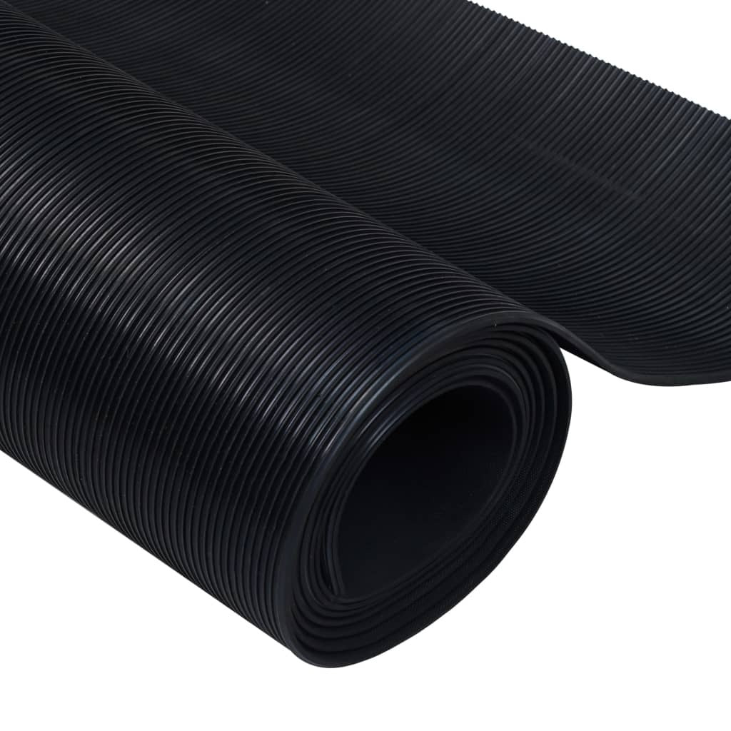 Floor Mat Anti-Slip Rubber 1.5x2 m 3 mm Fine Rib