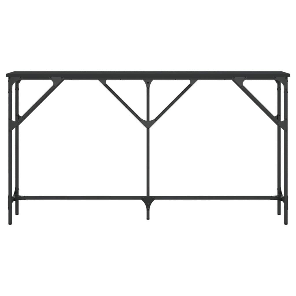 Console Table Black 140x23x75 cm Engineered Wood