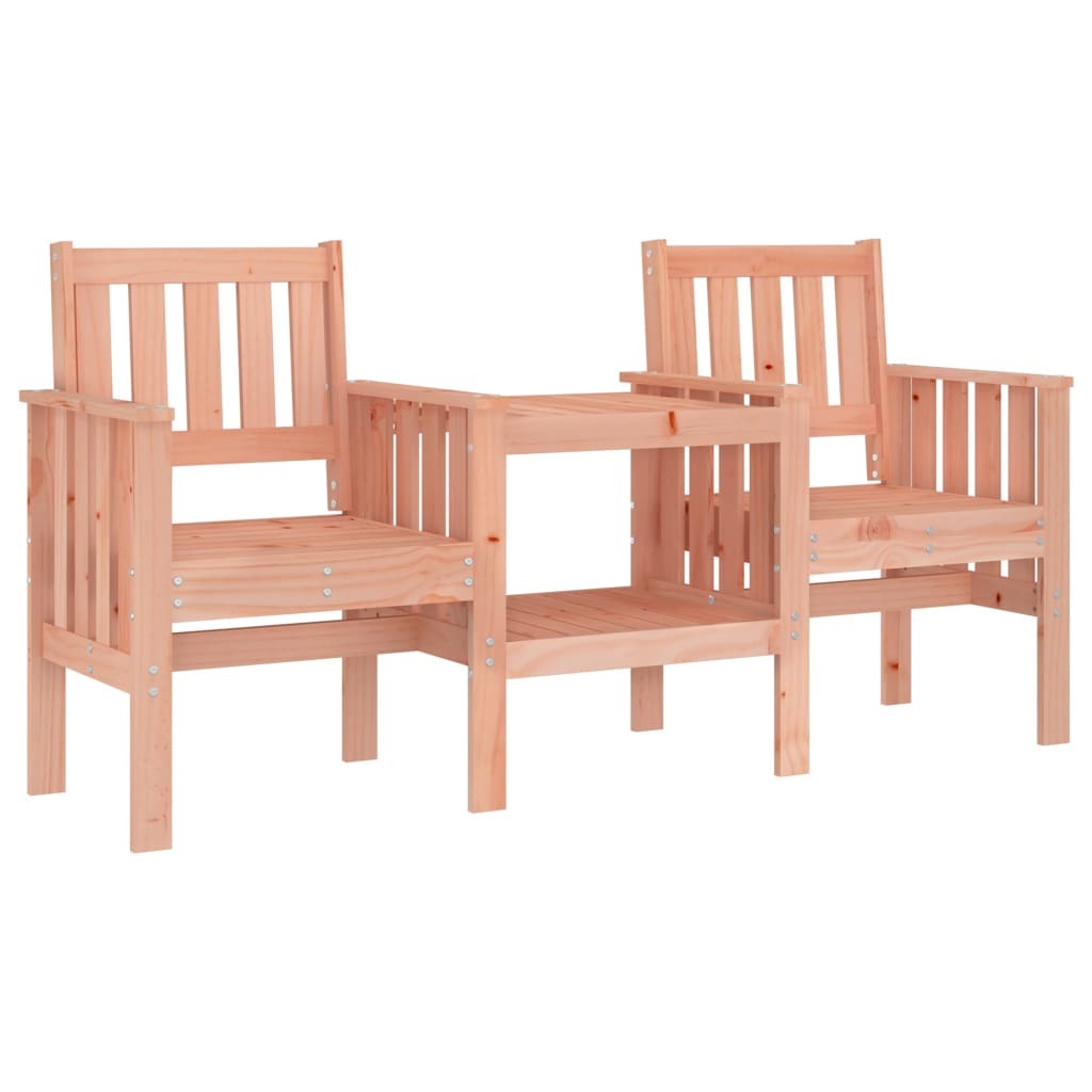 Garden Bench with Table 2-Seater Solid Wood Douglas