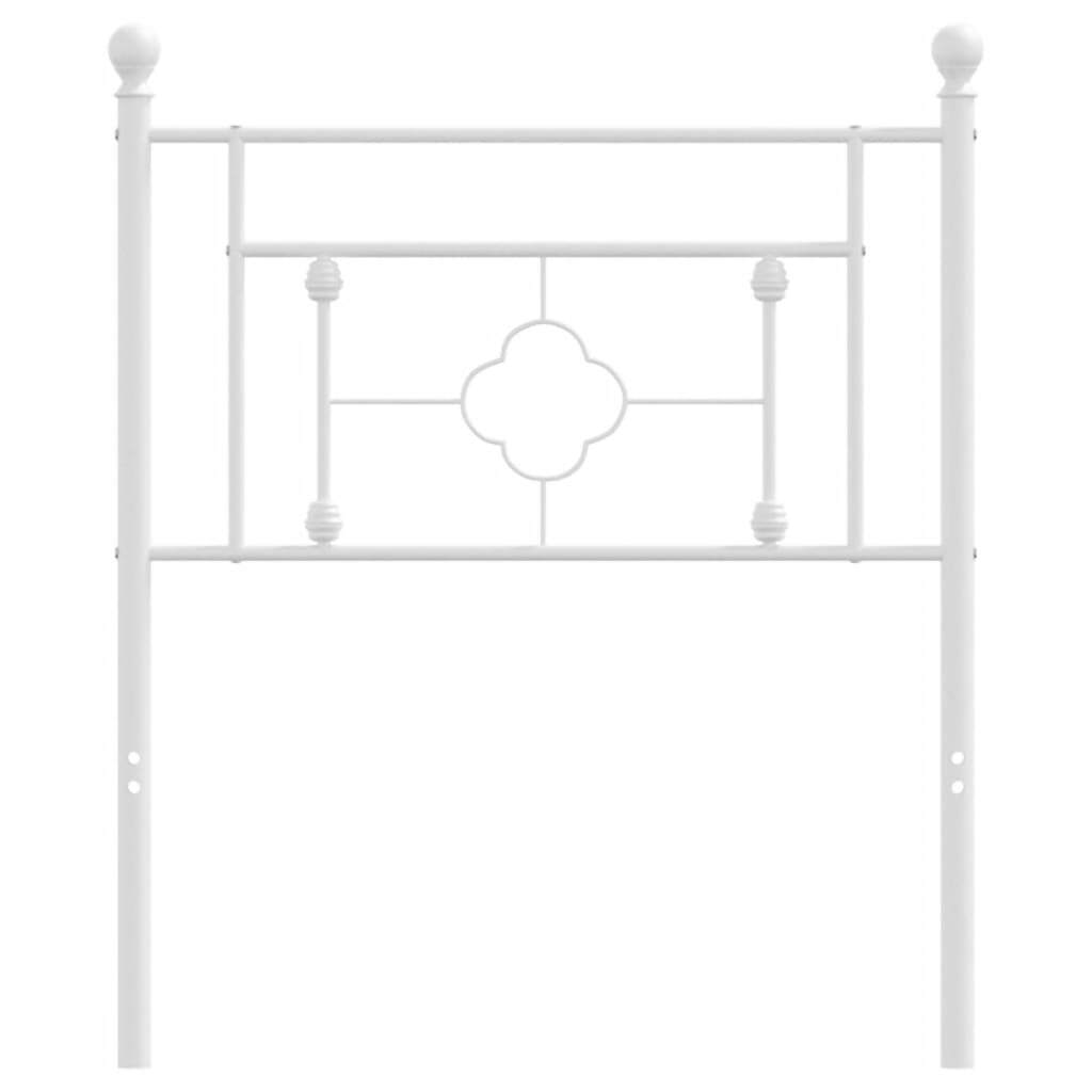 Metal Headboard White 75 cm