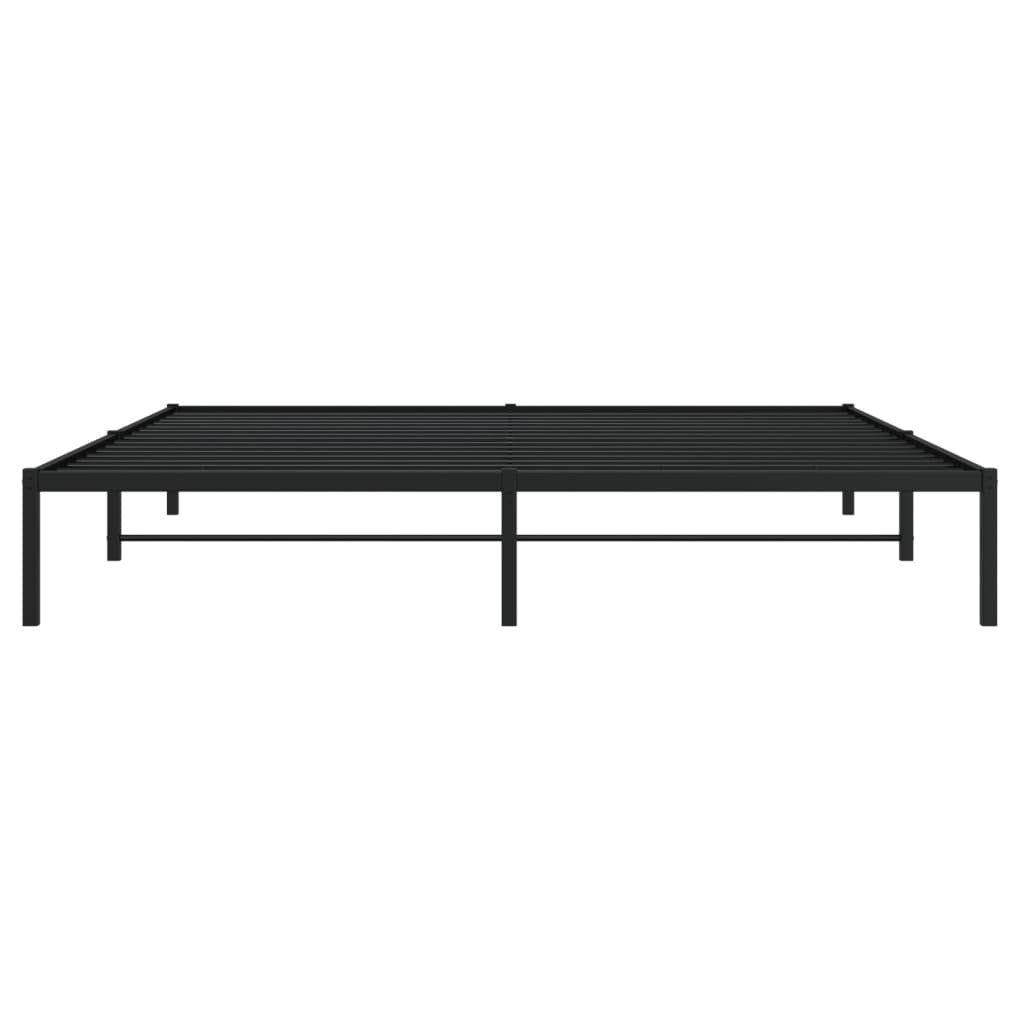 Metal Bed Frame Black 193x203 cm