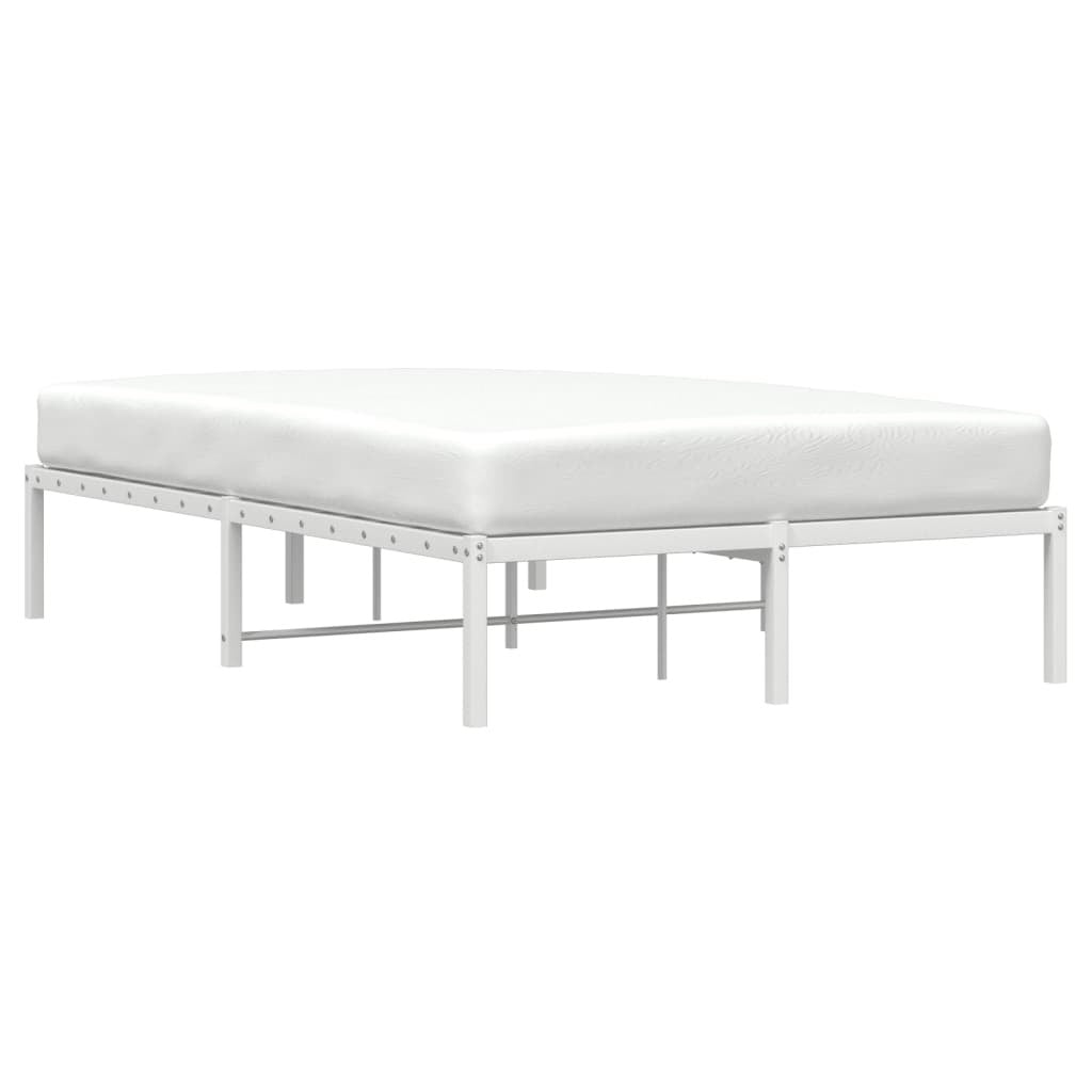 Metal Bed Frame White 120x200 cm