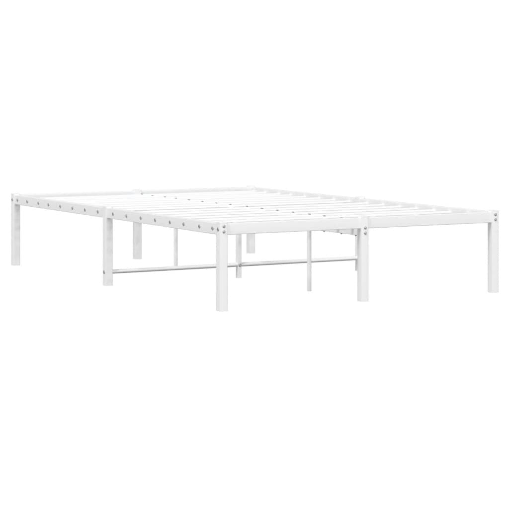 Metal Bed Frame White 120x200 cm