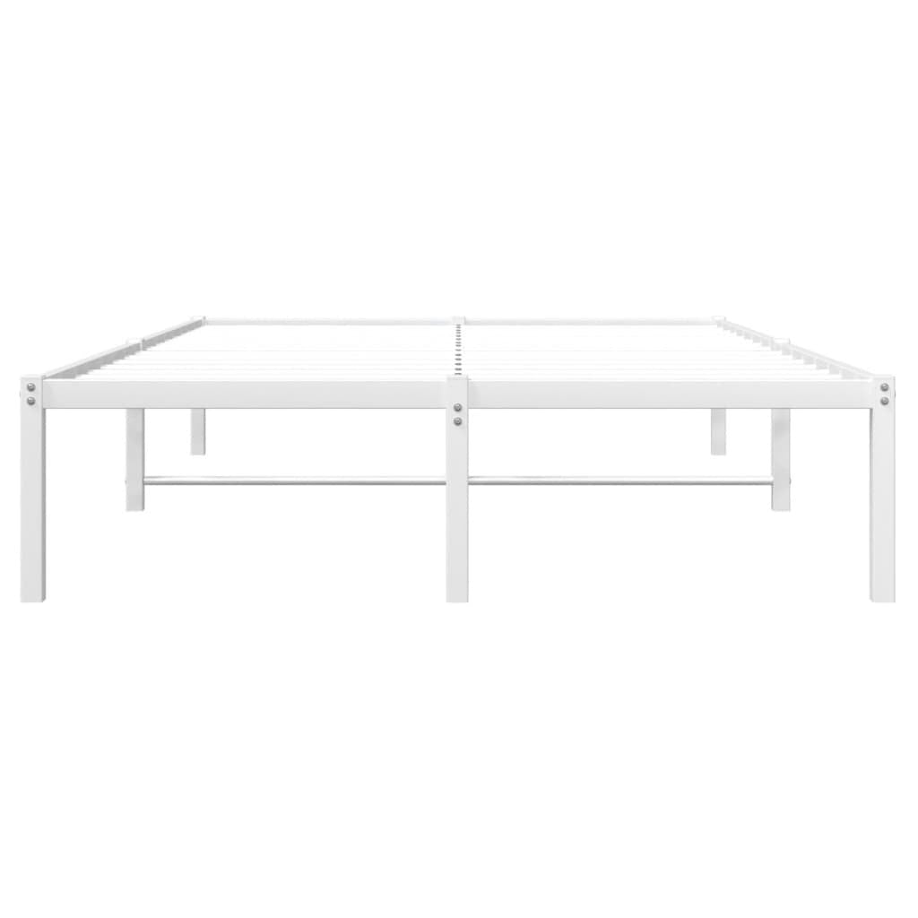 Metal Bed Frame White 120x200 cm