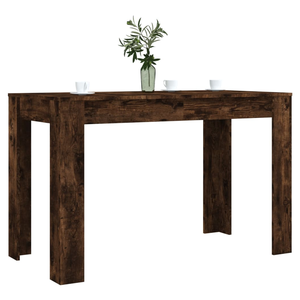 Dining Table Smoked Oak 120x60x76 cm Engineered Wood