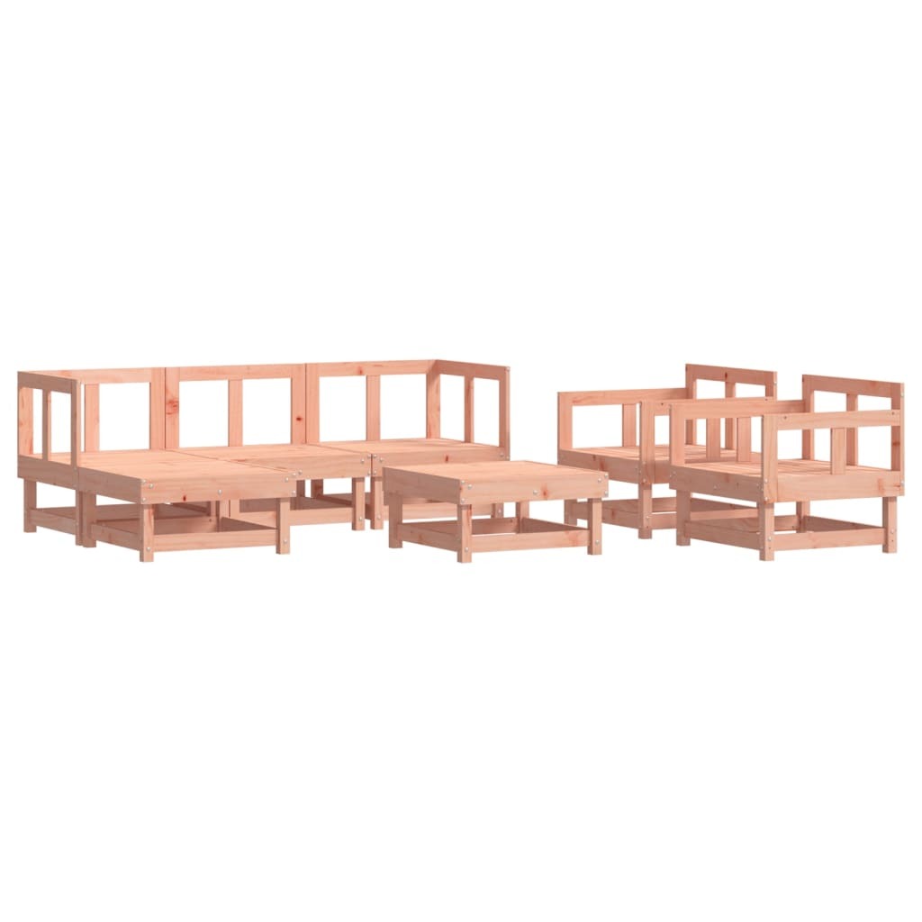 7 Piece Garden Lounge Set Solid Wood Douglas