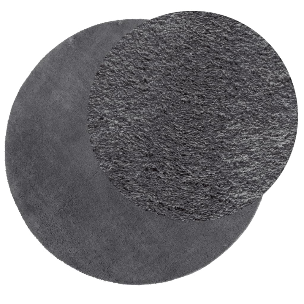 Rug HUARTE Short Pile Soft and Washable Anthracite  200 cm