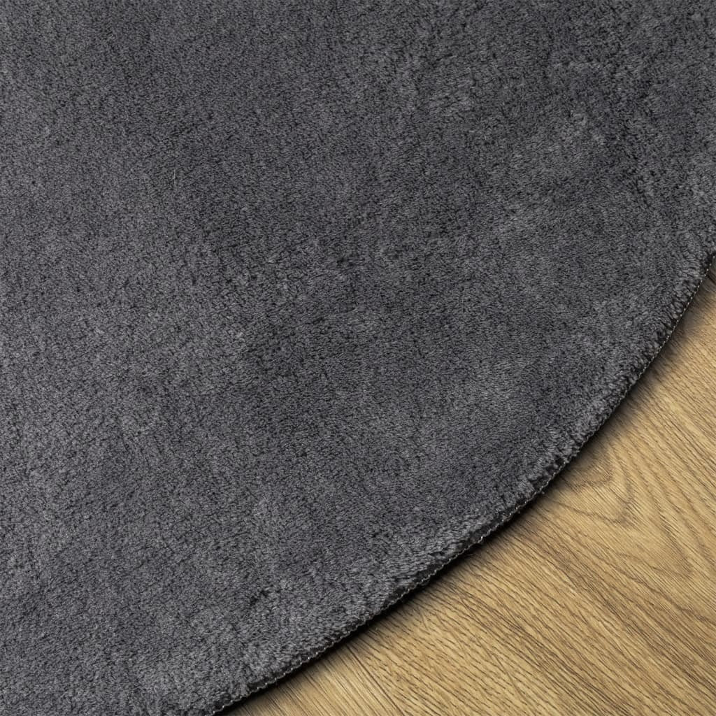 Rug HUARTE Short Pile Soft and Washable Anthracite  200 cm