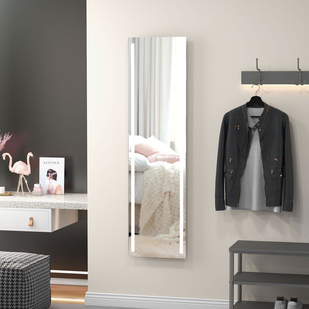 SvvalkaLED Lighted Full Length Mirror Dimmable Full Size Body Mirror for Bedroom