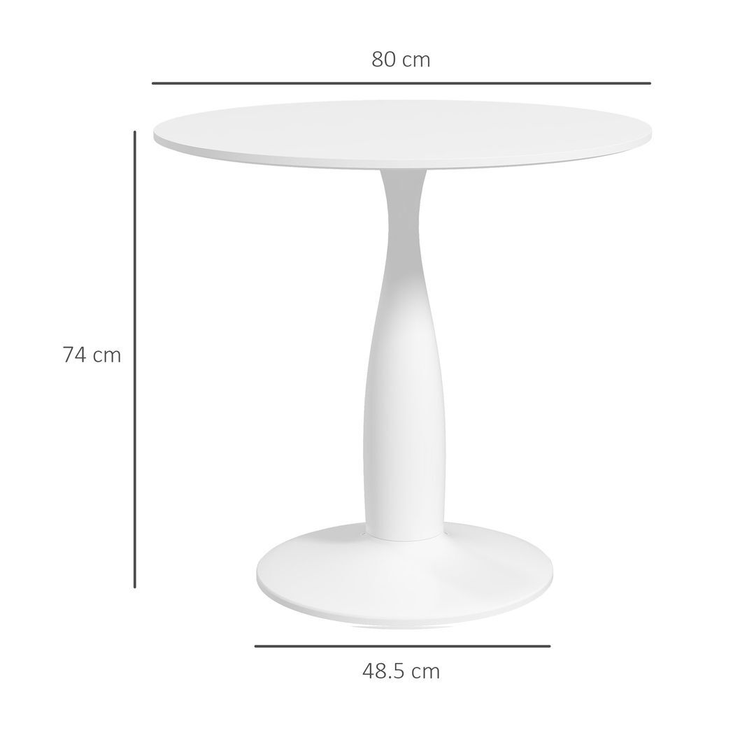 SvvalkaRound Dining Table with Steel Base for Living Room, Dining Room