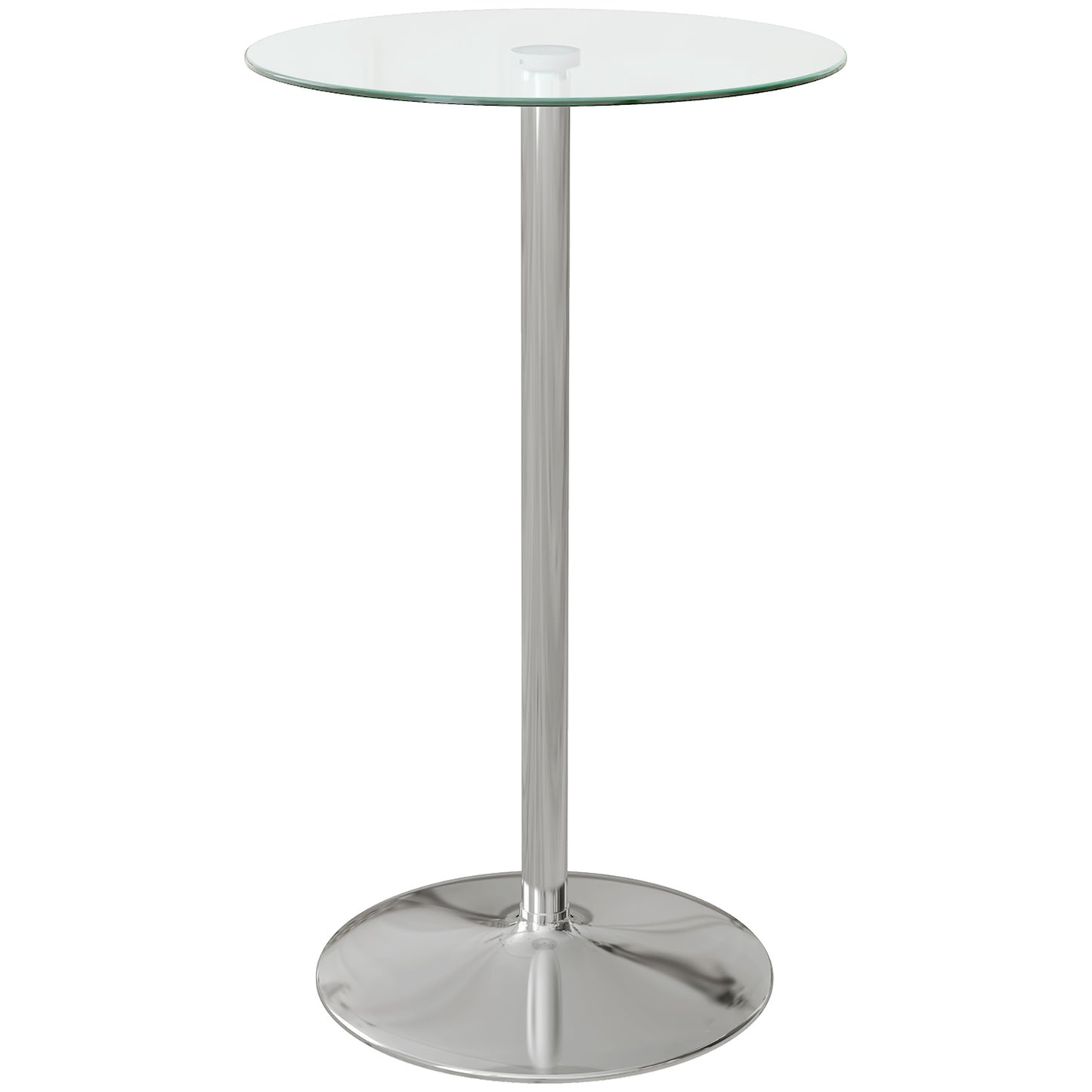 SvvalkaRound Bar Table for 2 People, High Pub Table with Tempered Glass Top