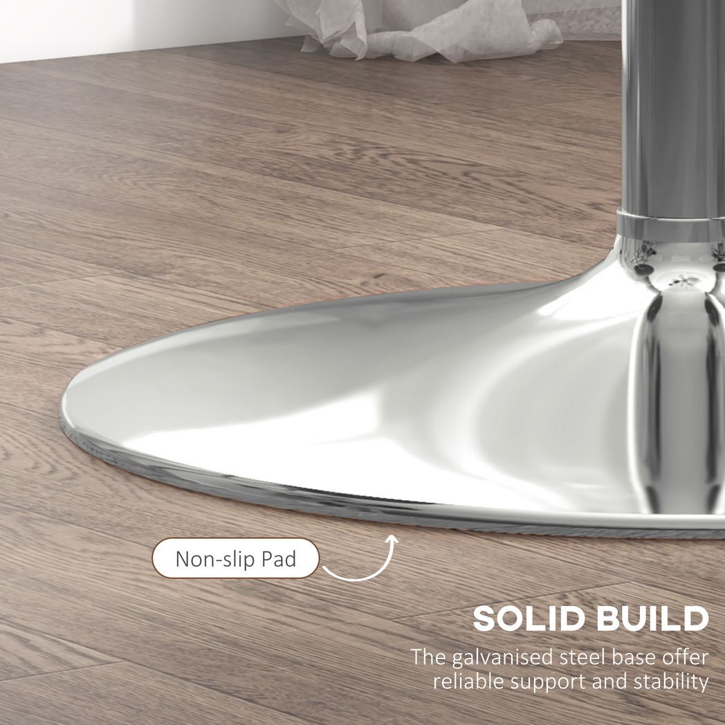 SvvalkaRound Bar Table for 2 People, High Pub Table with Tempered Glass Top