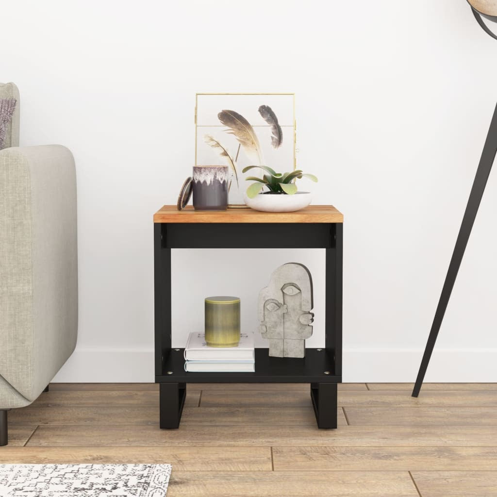 Coffee Table 40x31x46 cm Solid Wood Acacia&Engineered Wood