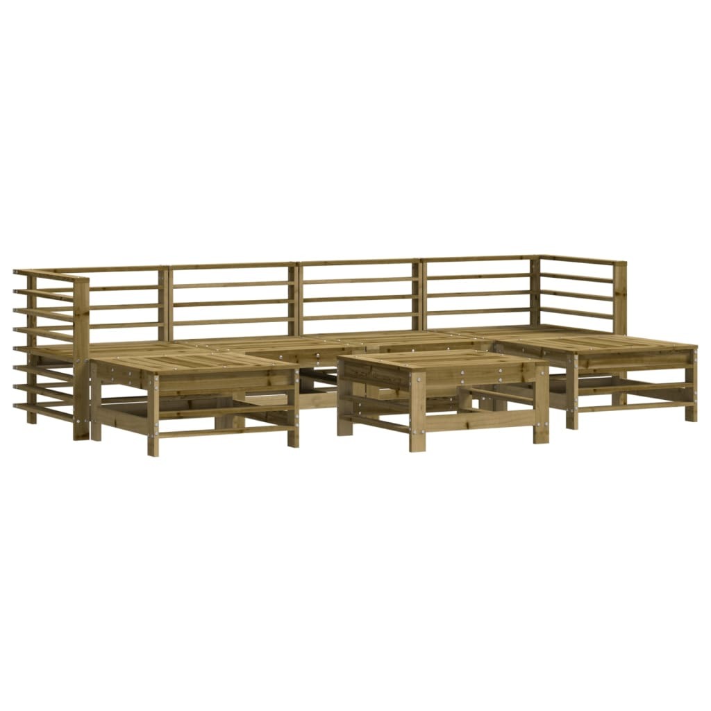 7 Piece Garden Lounge Set Impregnated Wood Pine