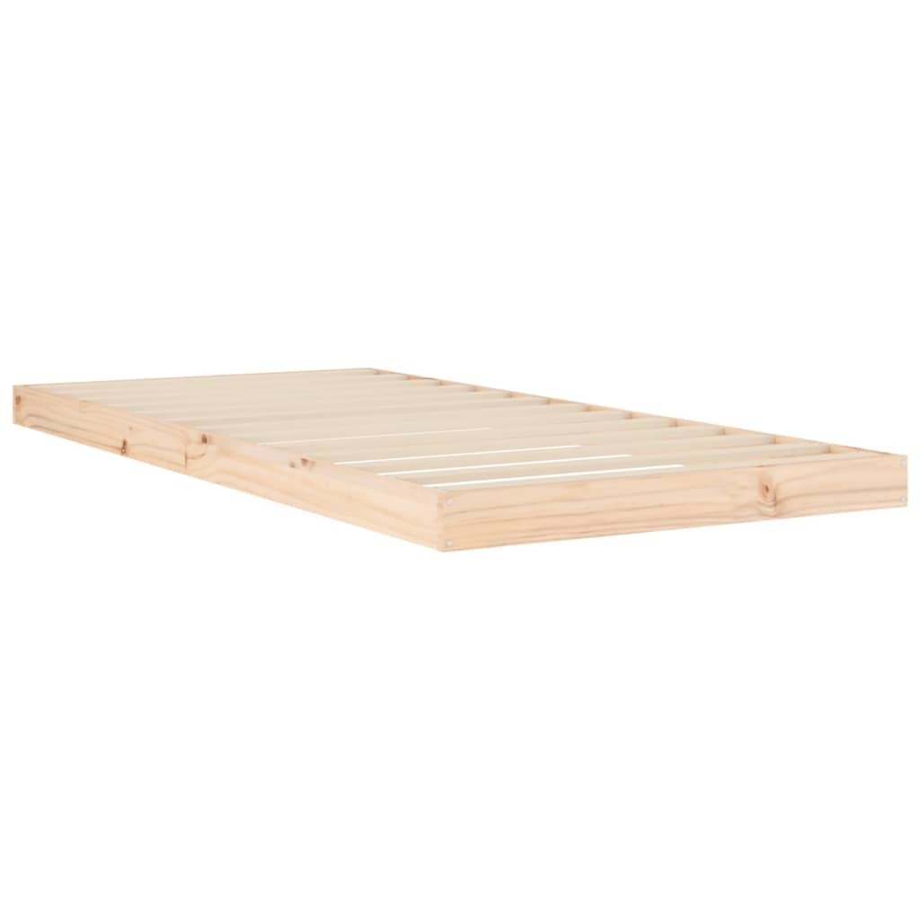 Bed Frame 90x200 cm Solid Wood Pine