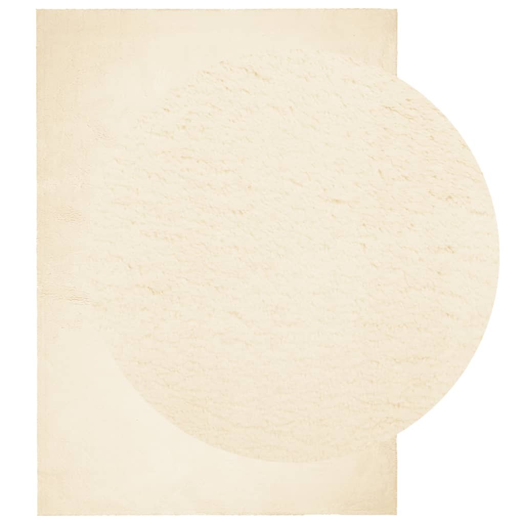 Rug HUARTE Short Pile Soft and Washable Cream 160x230 cm