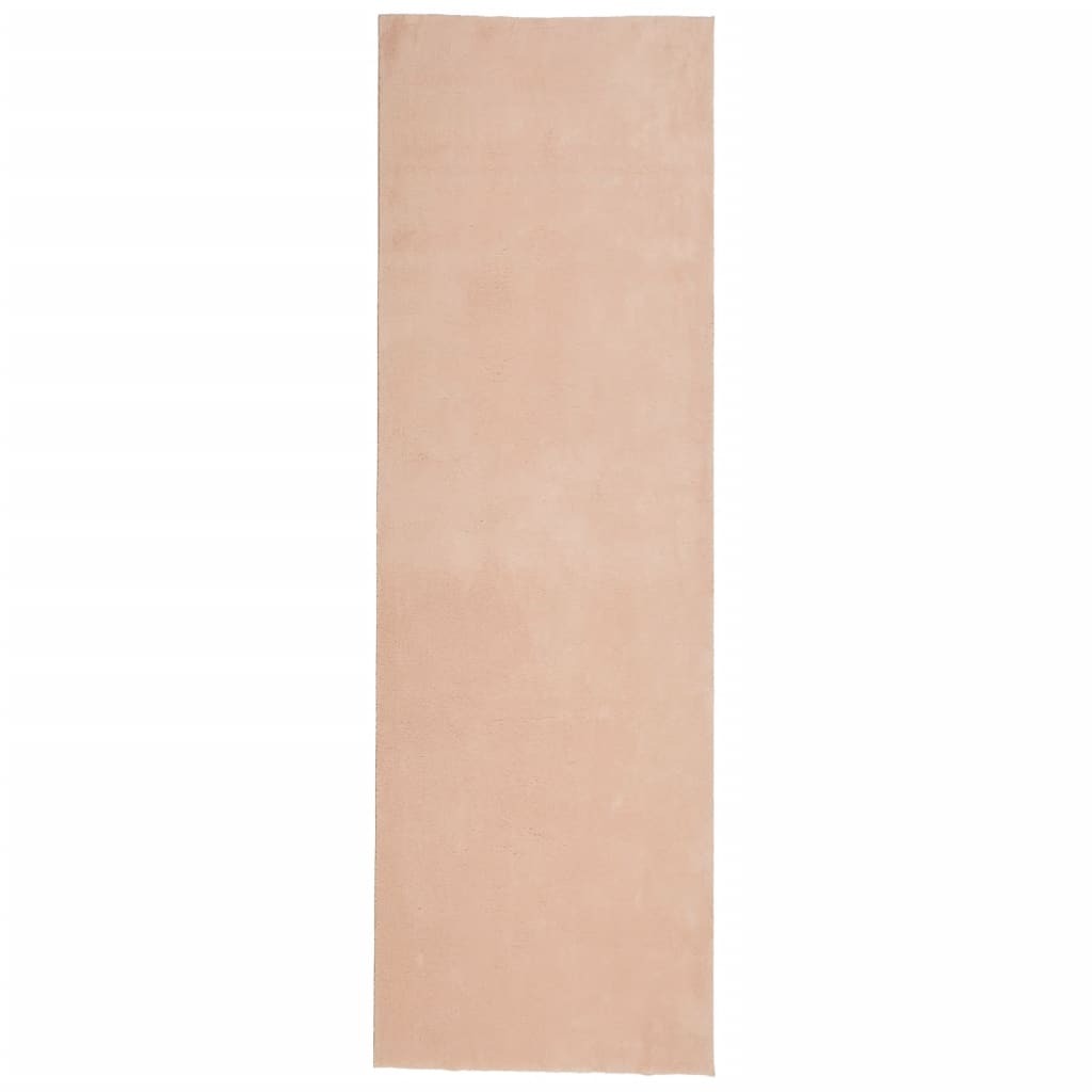 Rug HUARTE Short Pile Soft and Washable Blush 80x250 cm
