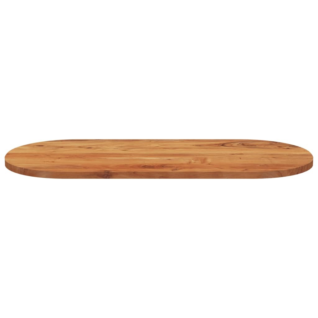 Table Top 90x40x3.8 cm Oval Solid Wood Acacia