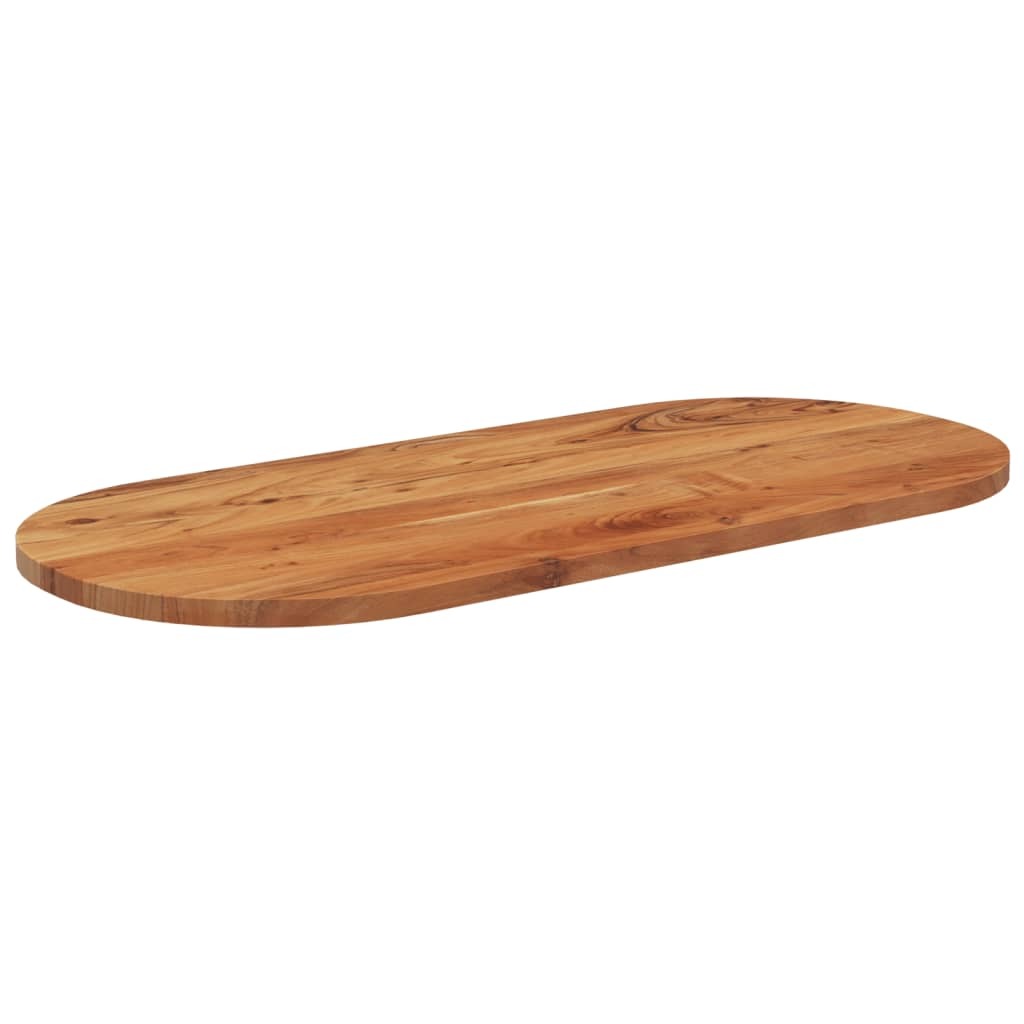 Table Top 110x50x3.8 cm Oval Solid Wood Acacia