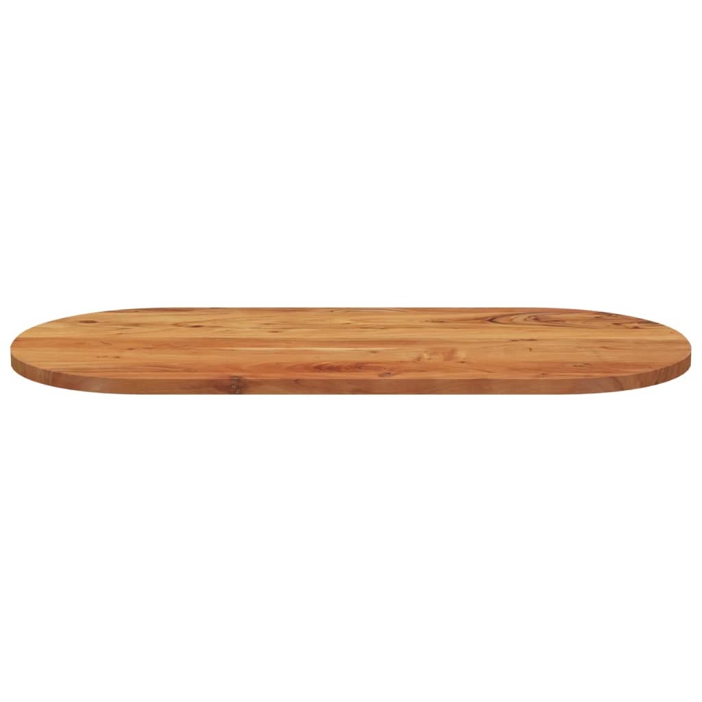 Table Top 110x50x3.8 cm Oval Solid Wood Acacia