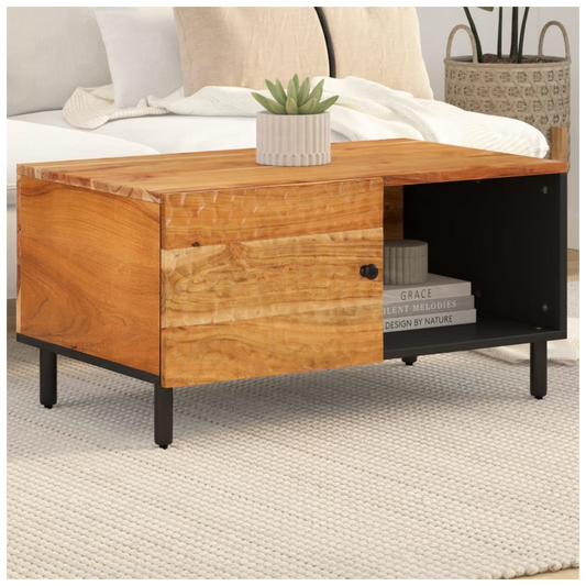 Coffee Table 80x50x40 cm Solid Wood Acacia