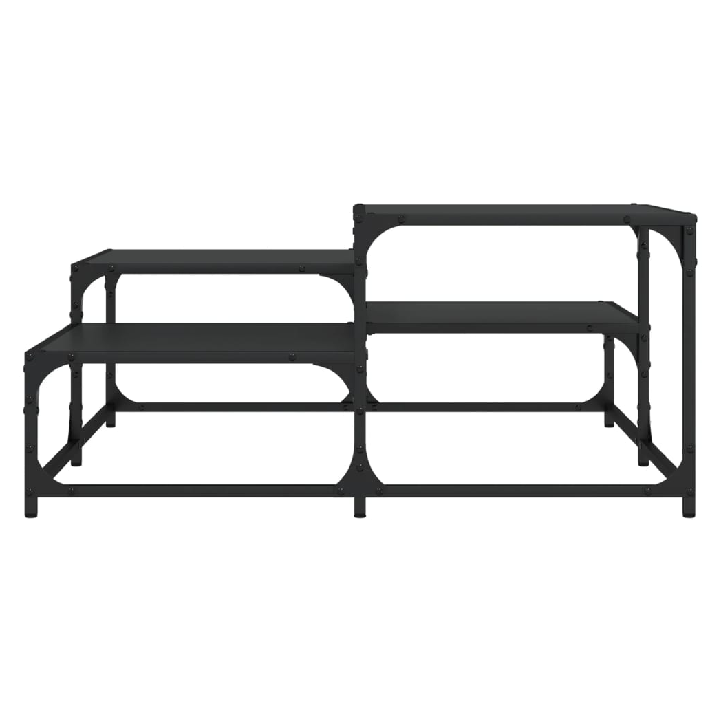 Coffee Table Black 87.5x87.5x40 cm Engineered Wood