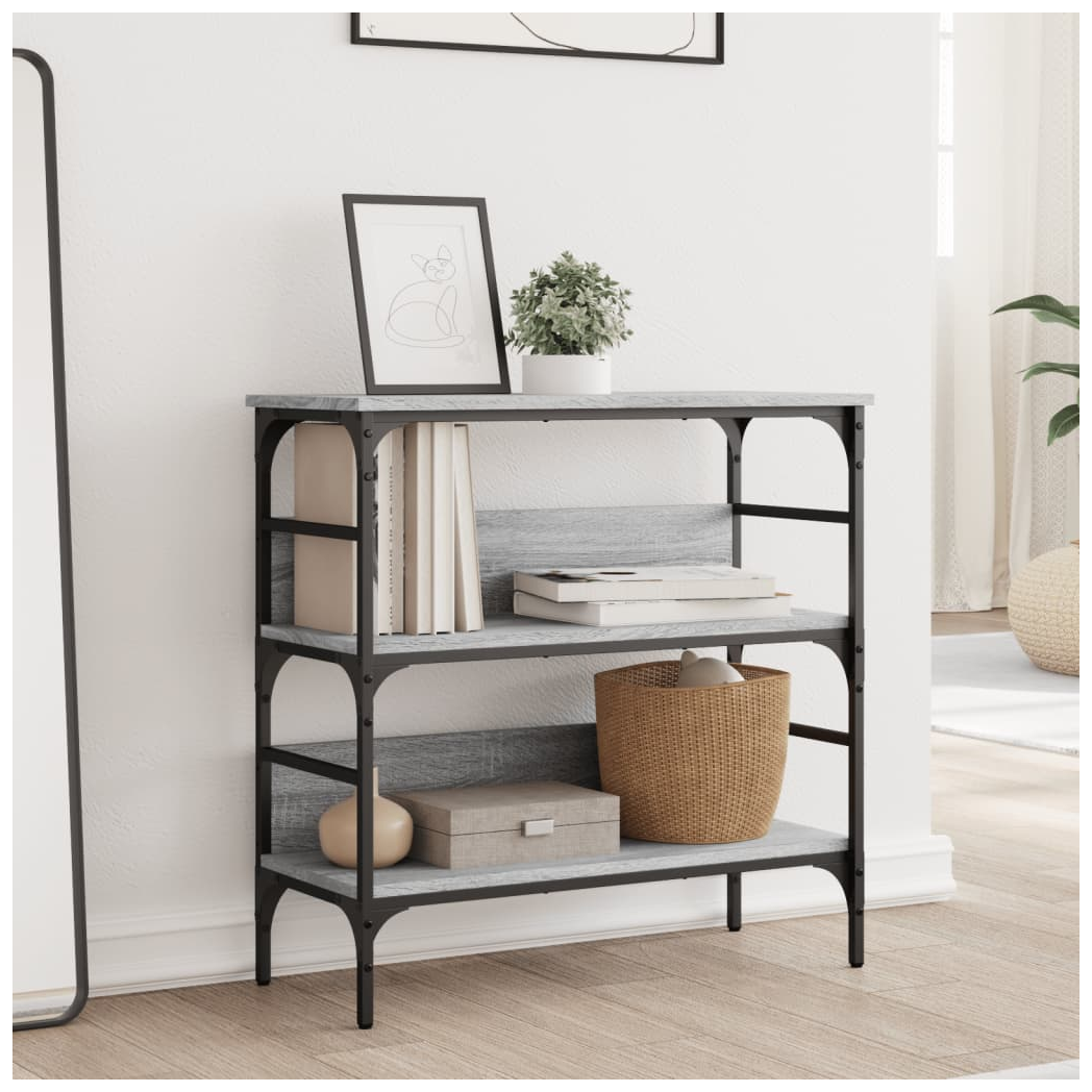 Console Table Grey Sonoma 75x32x75 cm Engineered Wood