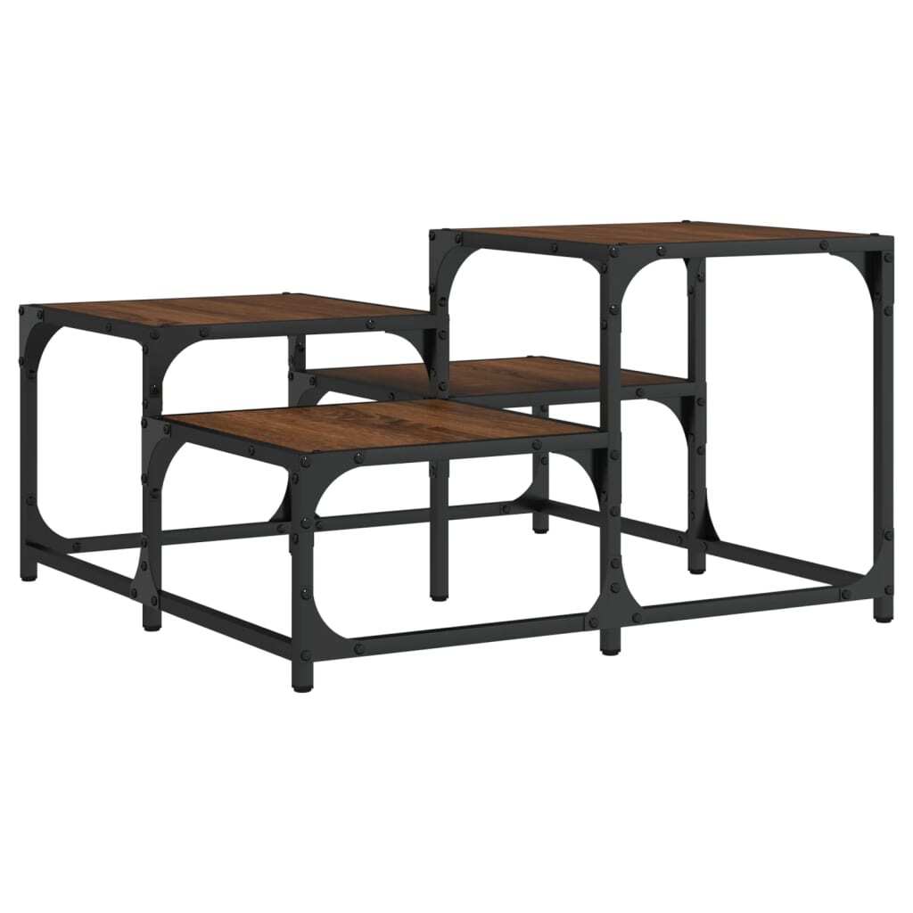 Coffee Table Brown Oak 68x68x40 cm Engineered Wood