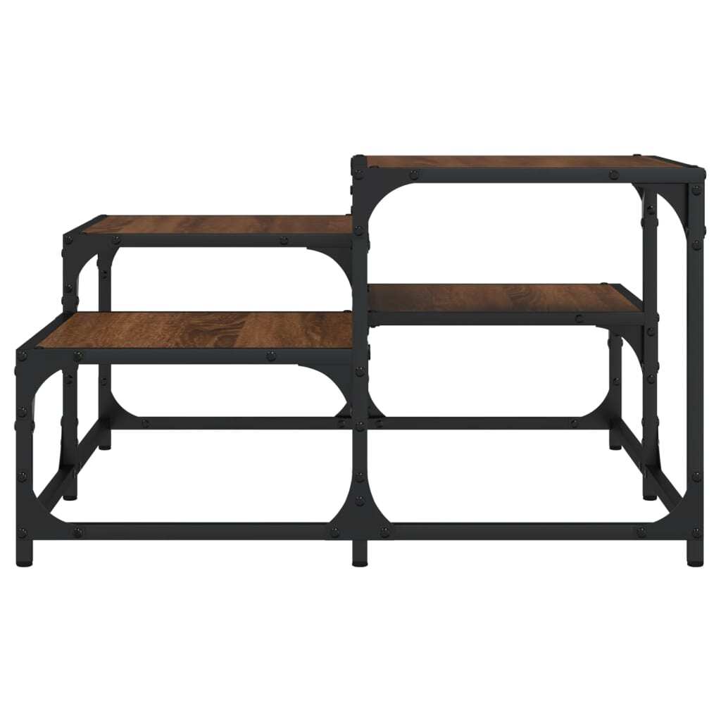 Coffee Table Brown Oak 68x68x40 cm Engineered Wood