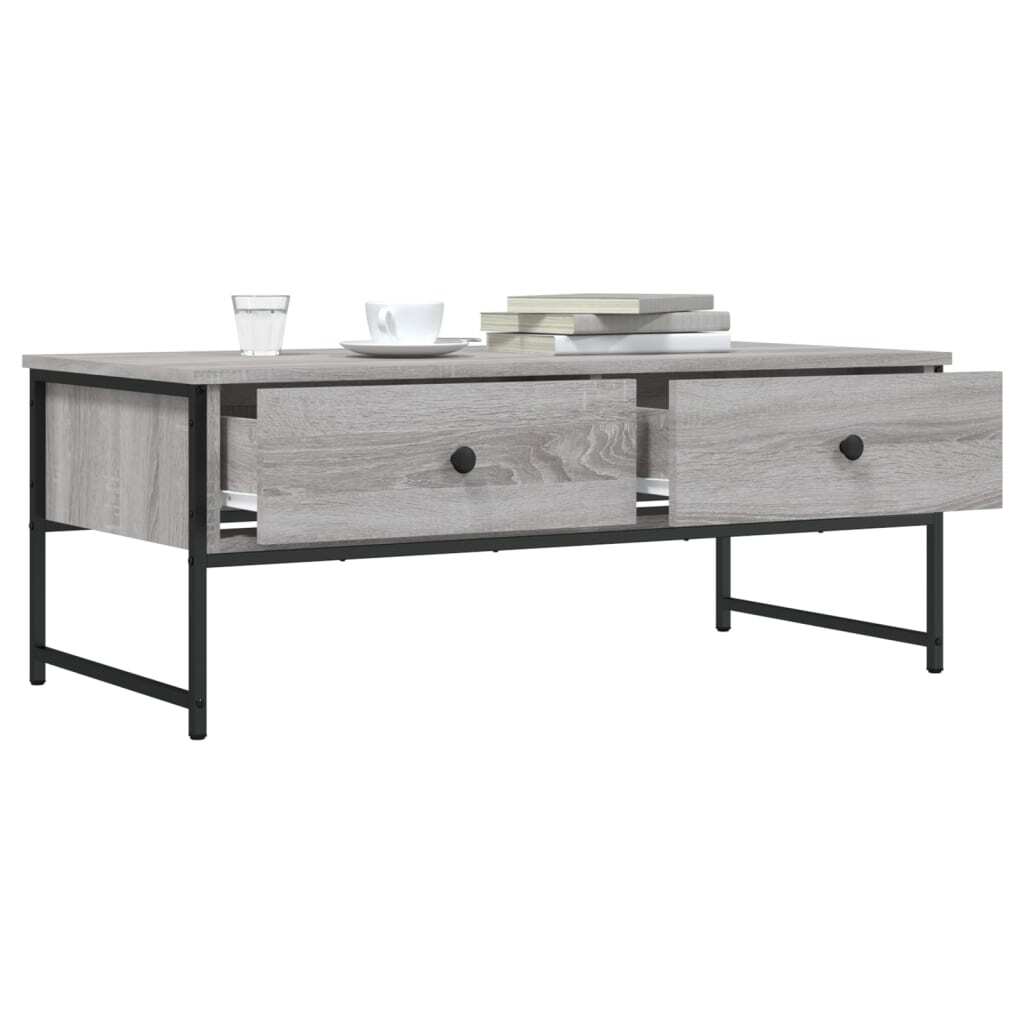 Coffee Table Grey Sonoma 101x49x39.5 cm Engineered Wood