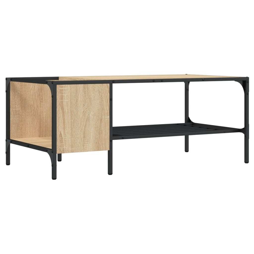Coffee Table with Rack Sonoma Oak 100x51x40 cm Engineered Wood