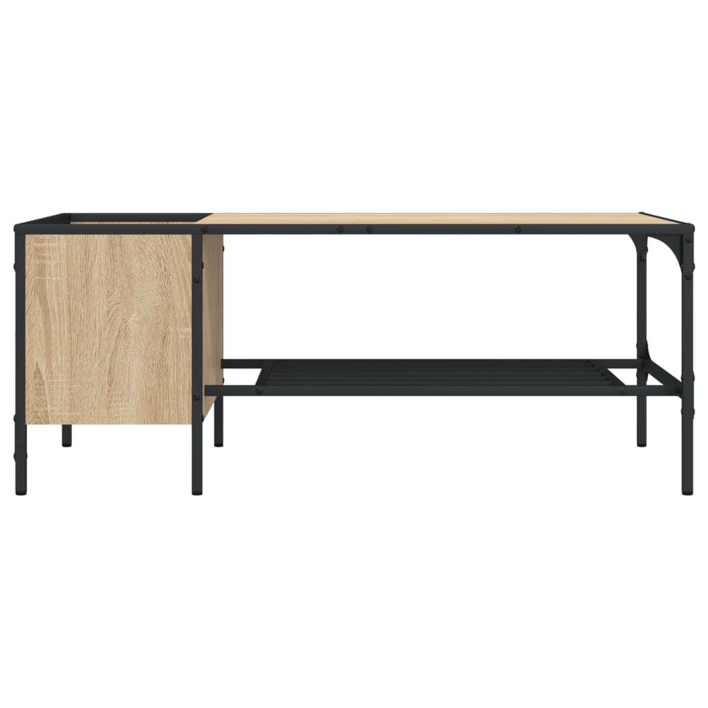 Coffee Table with Rack Sonoma Oak 100x51x40 cm Engineered Wood