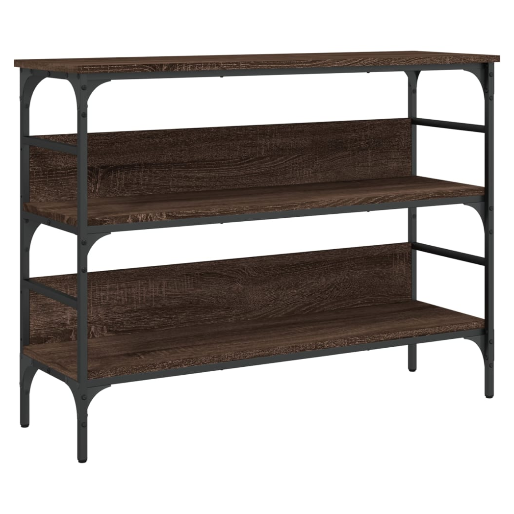 Console Table Brown Oak 100x32x75 cm Engineered Wood
