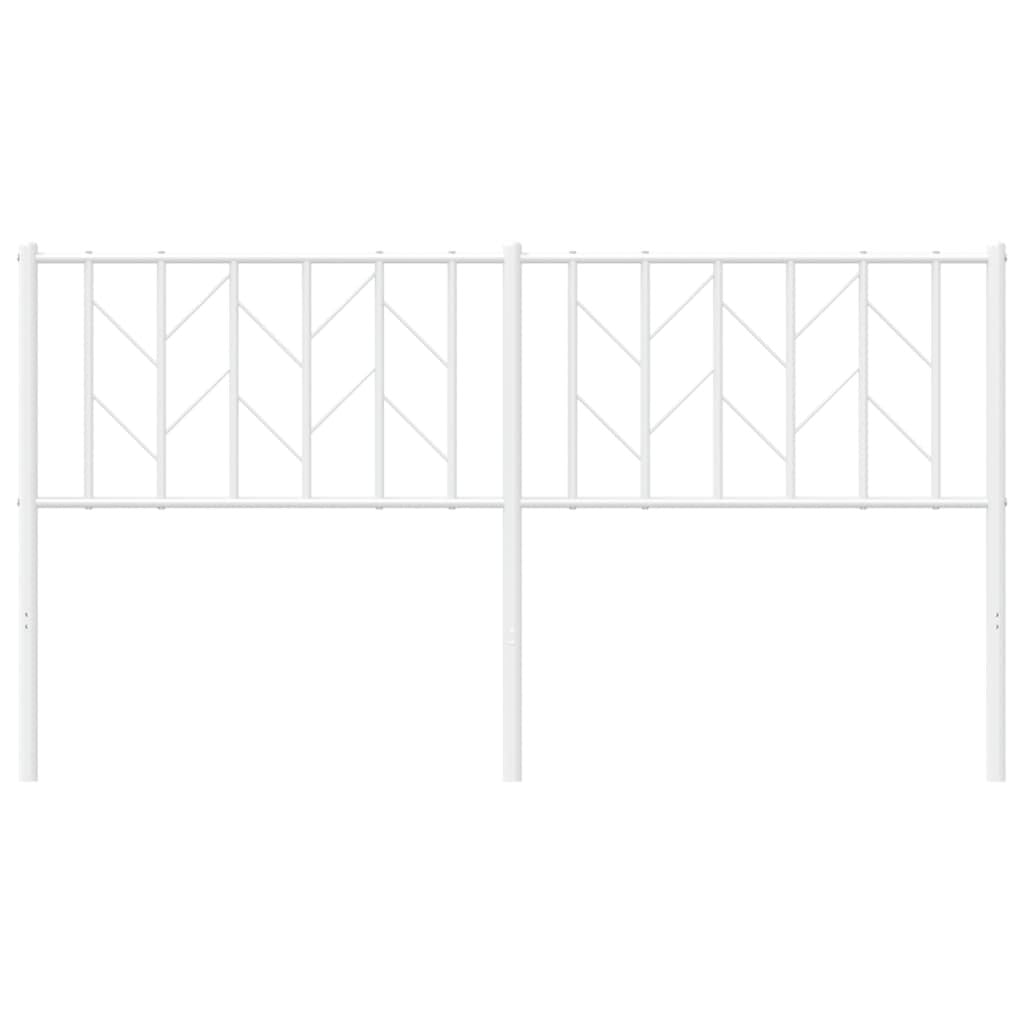 Metal Headboard White 160 cm