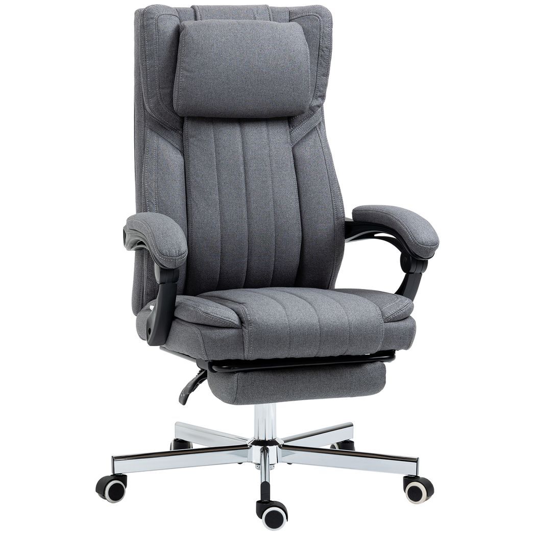 SvvalkaExecutive Office Chair Reclining Office Chair with Headrest Dark Grey