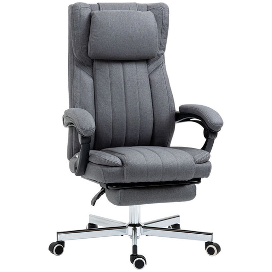 SvvalkaExecutive Office Chair Reclining Office Chair with Headrest Dark Grey