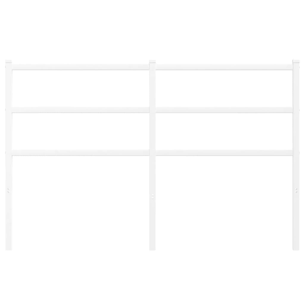 Metal Headboard White 135 cm
