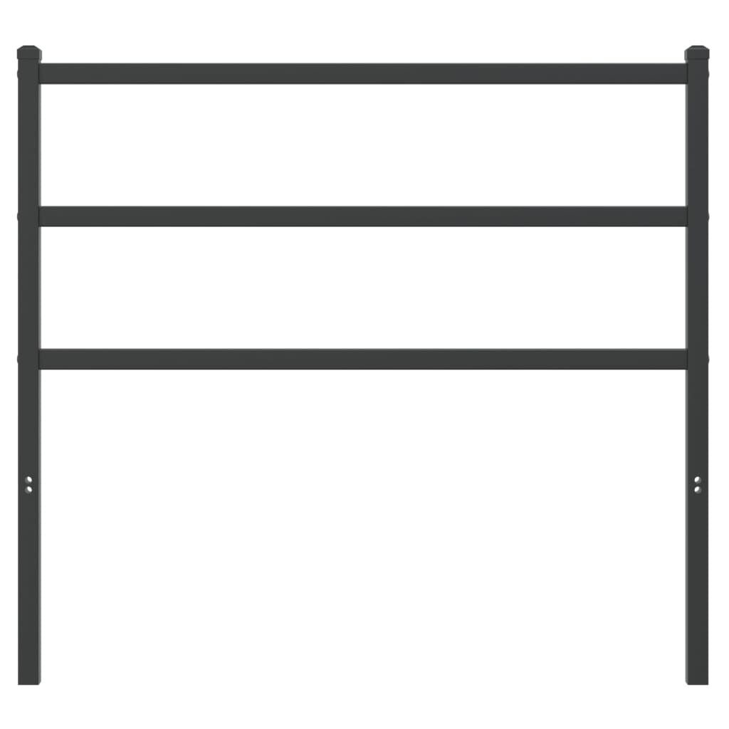 Metal Headboard Black 107 cm